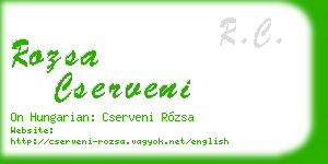 rozsa cserveni business card